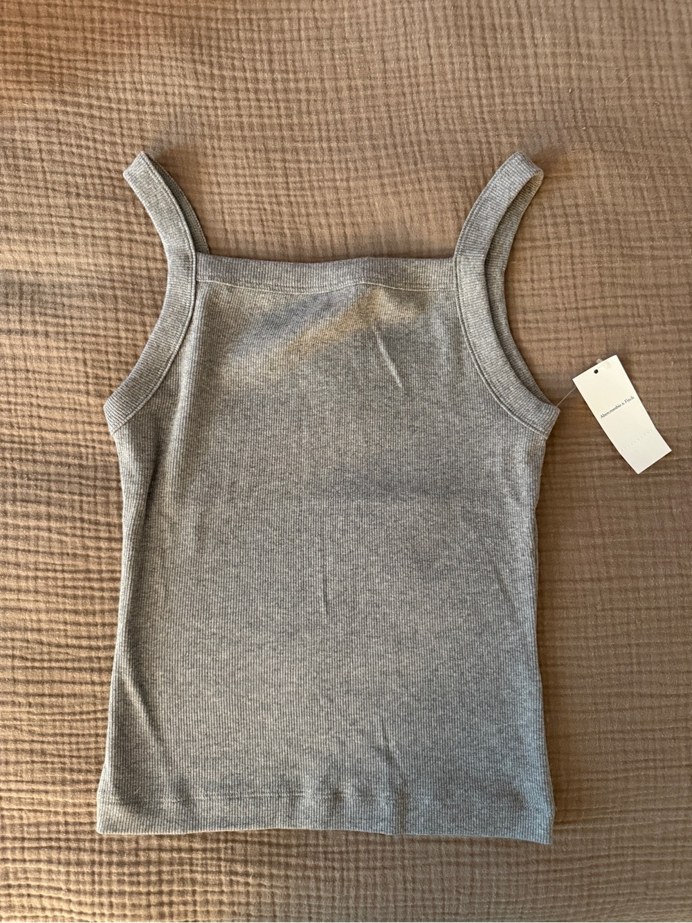 Grey High Neck Tank Top